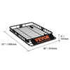 Heavy-Duty Roof Rack Cargo Basket with Wind Fairing