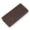 Vintage Leather Bifold Wallet with Metal Chain