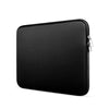 Black slim laptop and tablet briefcase sleeve with a zipper closure