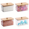 Acrylic Dryer Sheet Holder with Bamboo Lid