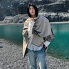 Men's Vintage Fringe Cape Coat