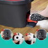 A close-up view of a spin mop bucket gear replacement kit showing various components for O-Cedar and Vilida mops.