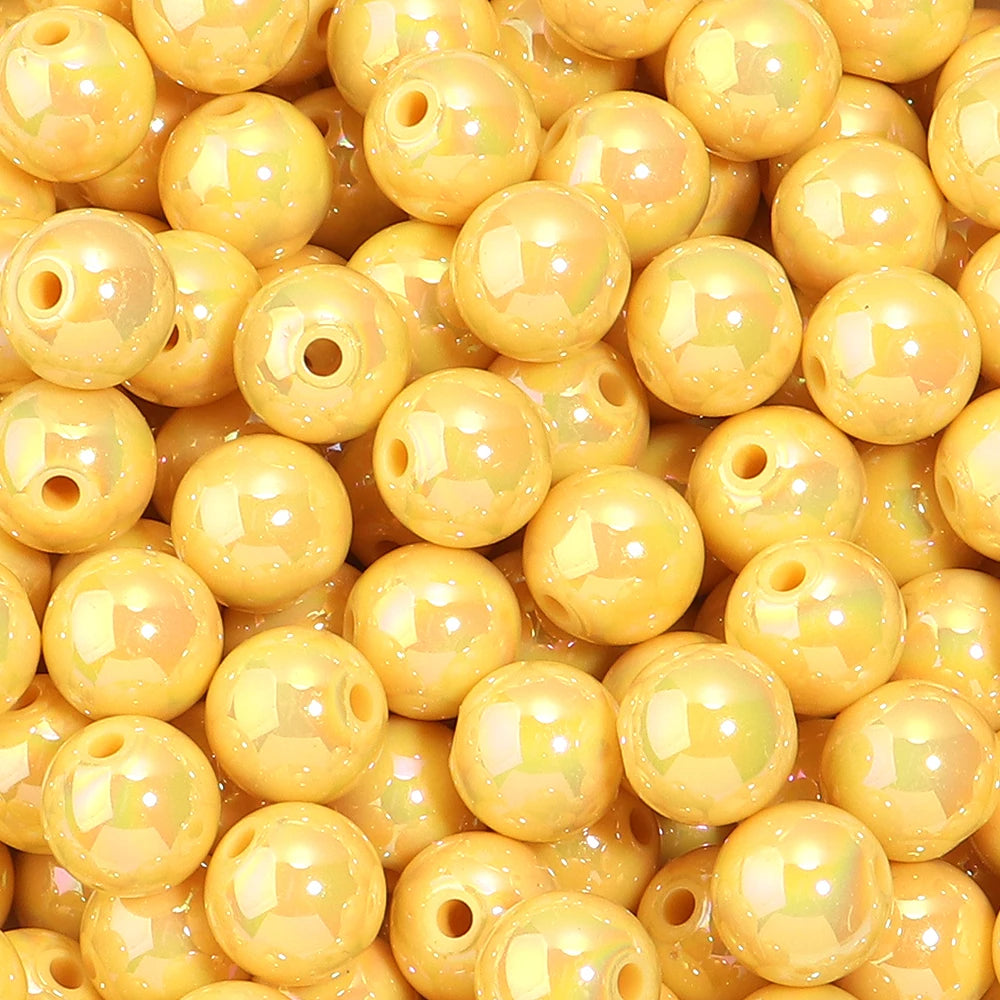 AB Color Acrylic Round Beads for Jewelry Making