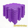 Purple interlocking foam play mat consisting of eight interlocking pieces for babies and toddlers.