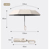 Auto Reverse-Folding Umbrella with Reflective Stripe & Carabiner Handle