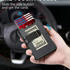 Slim RFID-Blocking Leather Wallet with Magnetic Money Clip