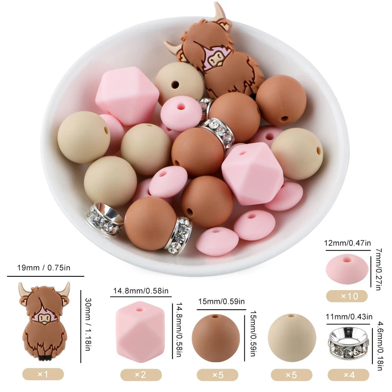 Cartoon Animal Silicone Focal Beads for Jewelry Making