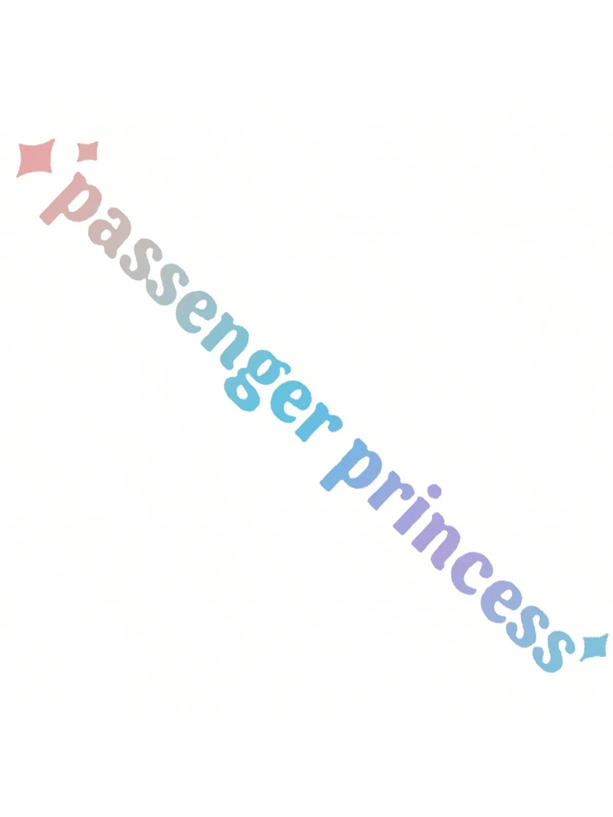 Passenger Princess Car Decal - Cute Waterproof Vinyl Sticker