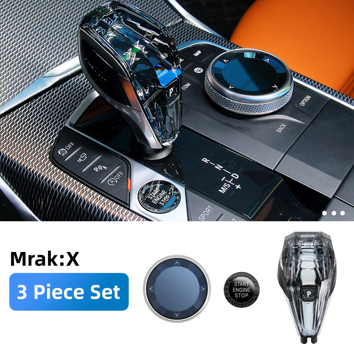 Crystal Gear Shift Knob Set for Select BMW Models