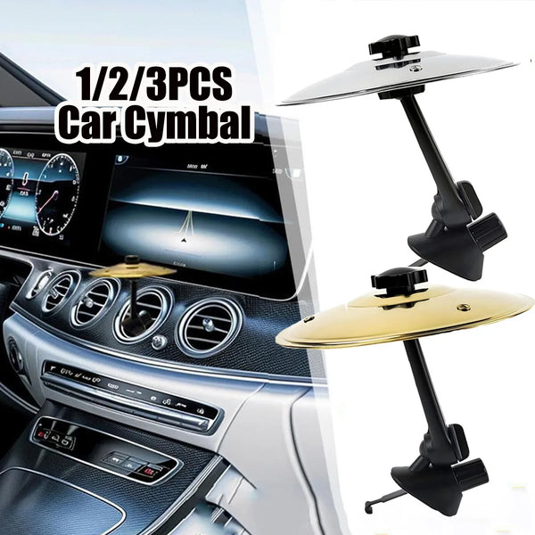Trois produits de cymbales de voiture avec mécanisme de montage et une cymbales dorée