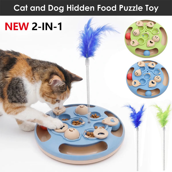 Interactive Cat Puzzle Toy & Slow Feeder