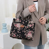 Large Capacity Canvas Tote Bag with Zipper Closure