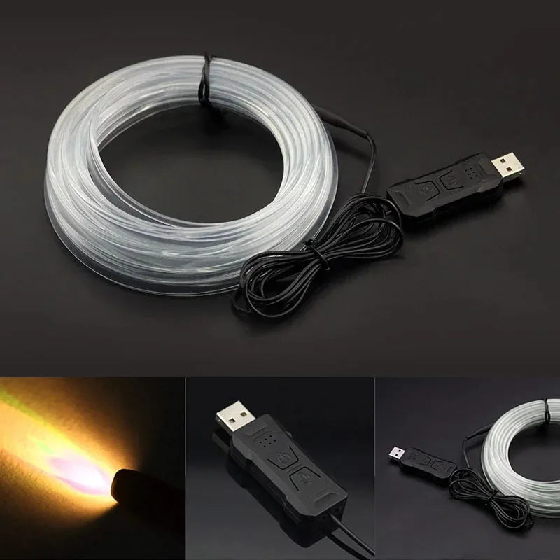 USB Fiber Optic RGB Ambient Light Strip with App Control
