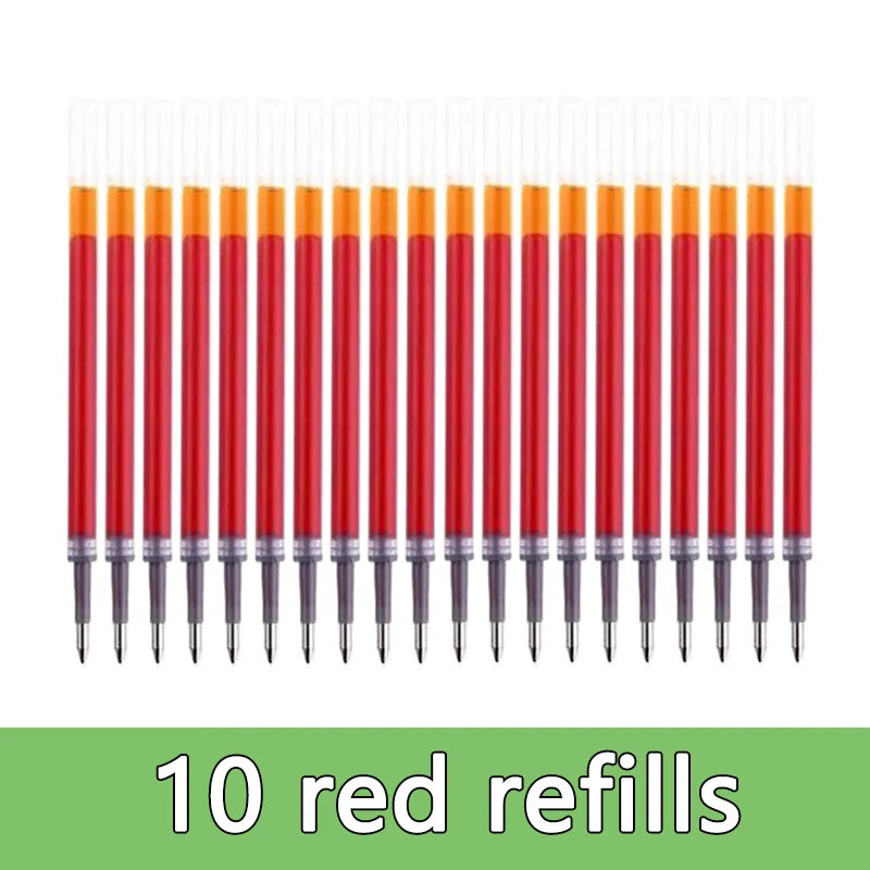 Smooth 0.5mm Gel Pen Set with Refills (Black, Blue, Red)