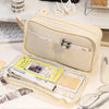 Transparent Double-Sided Pencil Case with Capybara Design