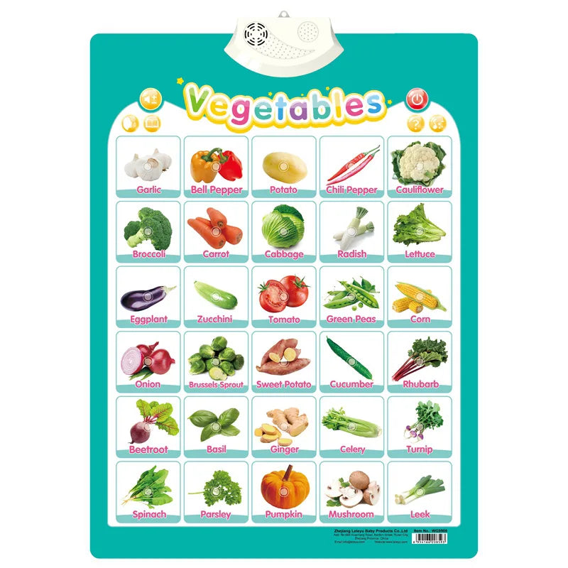 Interactive Alphabet & Number Learning Wall Chart for Toddlers