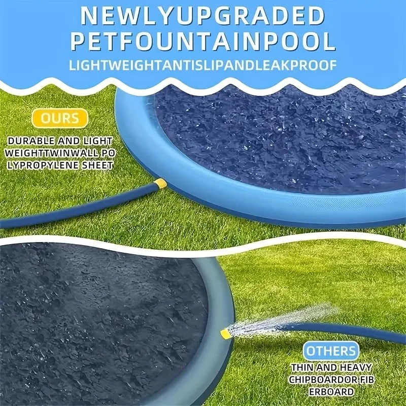 Large Inflatable Dog Pool & Splash Pad