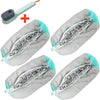 A set of shoe washing machine bags with soft bristle cleaning brushes for cleaning shoes.