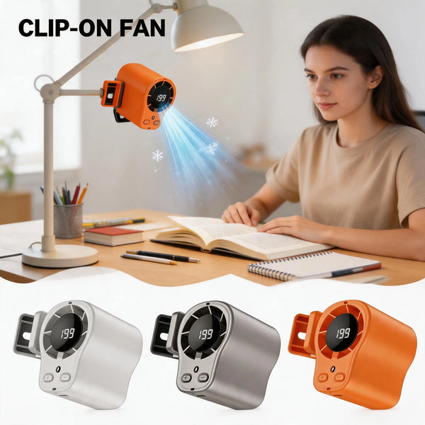 Ventilateur Portable à Rotation 360° pour Voiture et Extérieur
