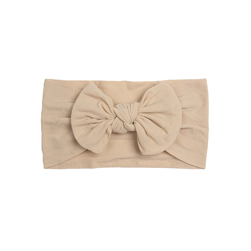 Baby Girl Cotton Headbands with Bows (Set of 3, 4, 6, or 12)