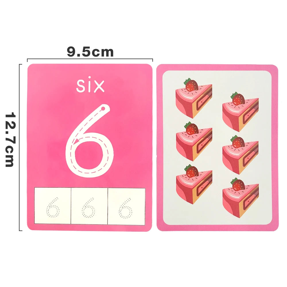 Number & Word Learning Flashcards for Kids