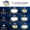 Triple-Head Solar LED Flood Light with Motion Sensor and Remote Control