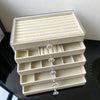 5-Layer Desktop Jewelry Organizer with Drawers and Display Top
