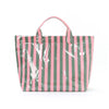 Striped PVC Waterproof Tote Bag for Everyday Use