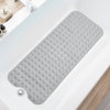 Extra Long Non-Slip Bathtub Mat with Suction Cups & Drain Holes