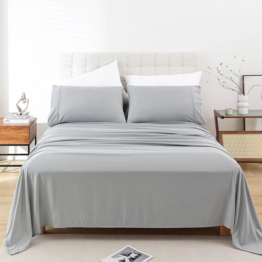 Ultra-Soft Microfiber 4-Piece Bed Sheet Set