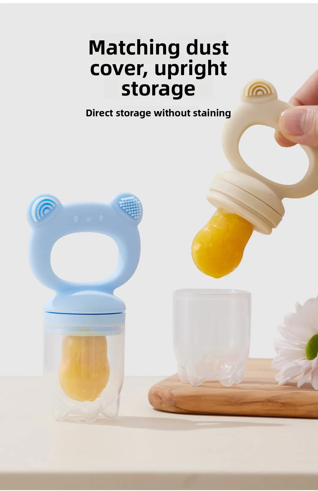 Silicone Baby Fruit Feeder with Freezer Tray Set