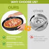 Foldable Microwave Splatter Cover with Base Mat — 2-in-1 Food Lid and Colander