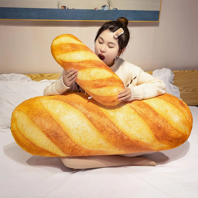 Baguette Bread Plush Pillow | Funny Food Shaped Cushion