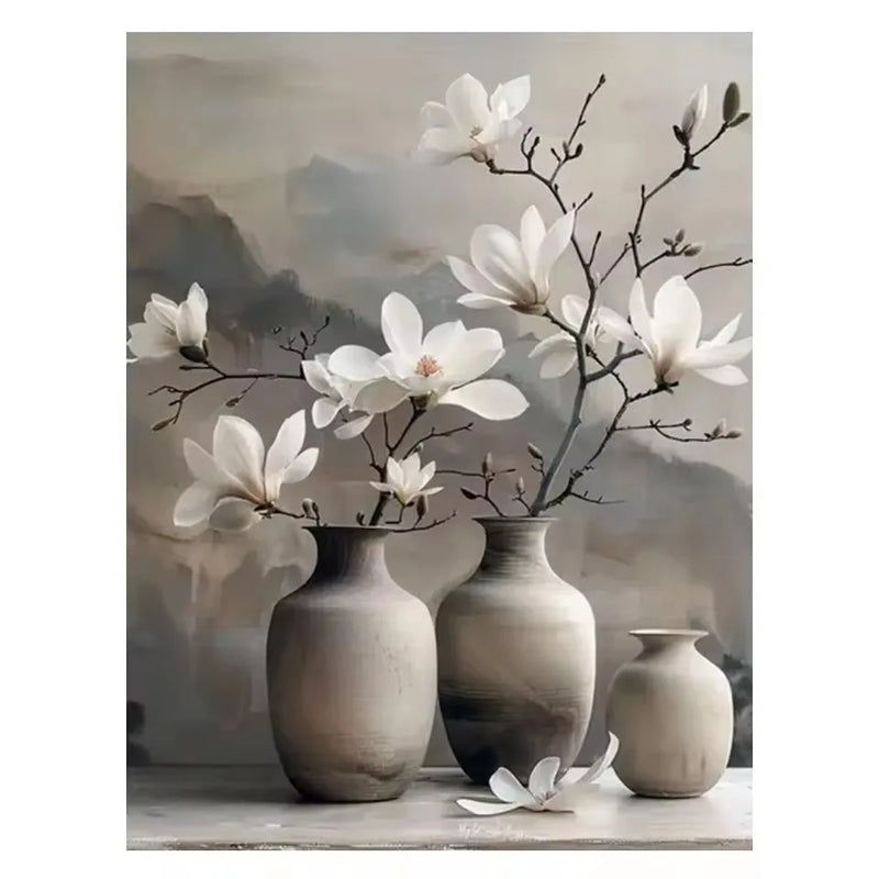 Vintage Vase & Flowers Diamond Painting Kit