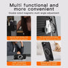 A multi functional magnetic phone holder and kickstand with 360 degree rotation shown in various contexts.