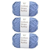 Natural Cotton Raffia Yarn – 3 Ball Set for Crochet, Knitting & Crafting