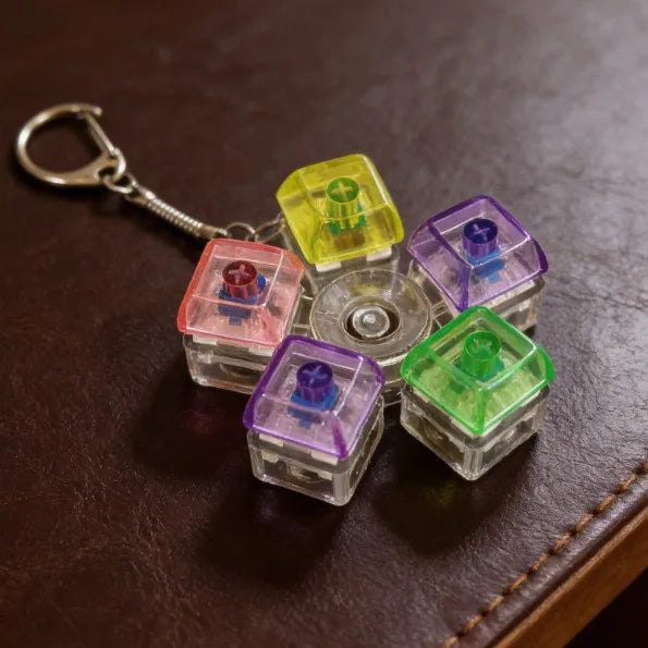 LED Light-Up Keyboard Keychain Fidget Toy