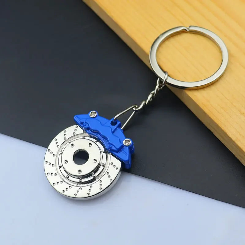 Gearbox Keychain with Turbo Hub and Brake Disc Pendant