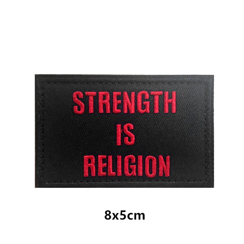No Pain No Gain Tactical Embroidered Patch with Hook Backing