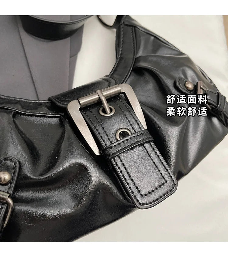 Y2K Retro Pleated Hobo Shoulder Bag