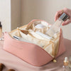 Travel Makeup Organizer Bag with Handle | Cosmetic Storage Case