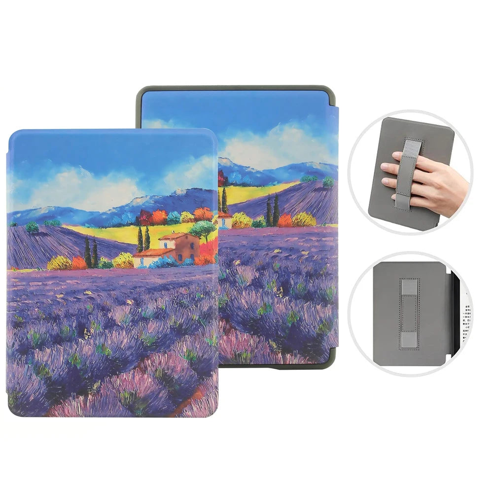 Premium Leather Case for Kindle Paperwhite (2024) with Hand Strap & Auto Sleep/Wake