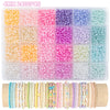 24-Color Glass Seed Beads Kit for Jewelry Making