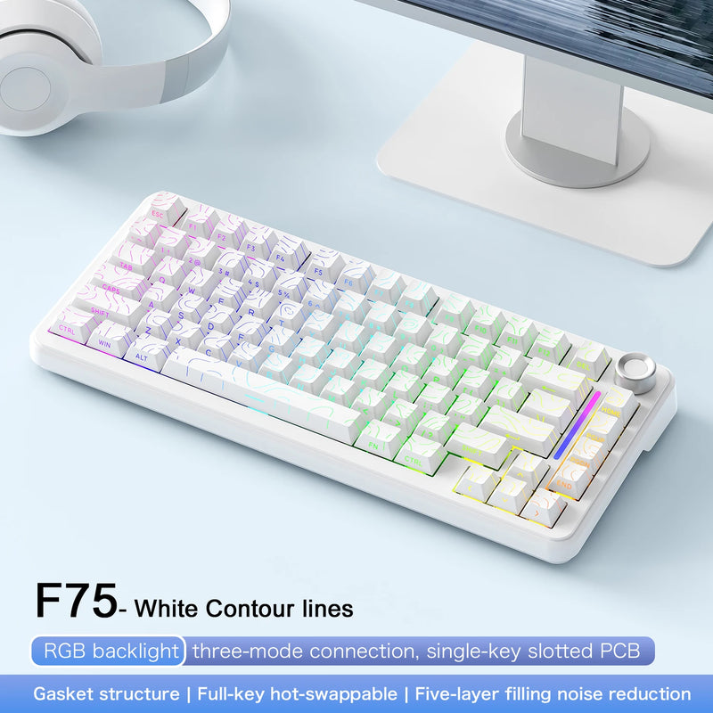 75% Wireless Mechanical Gaming Keyboard with Hot-Swap Switches