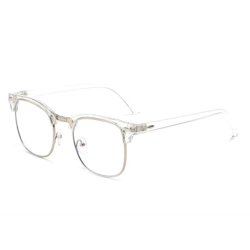 Retro-Halbrauen-Brille mit Blaulichtfilter