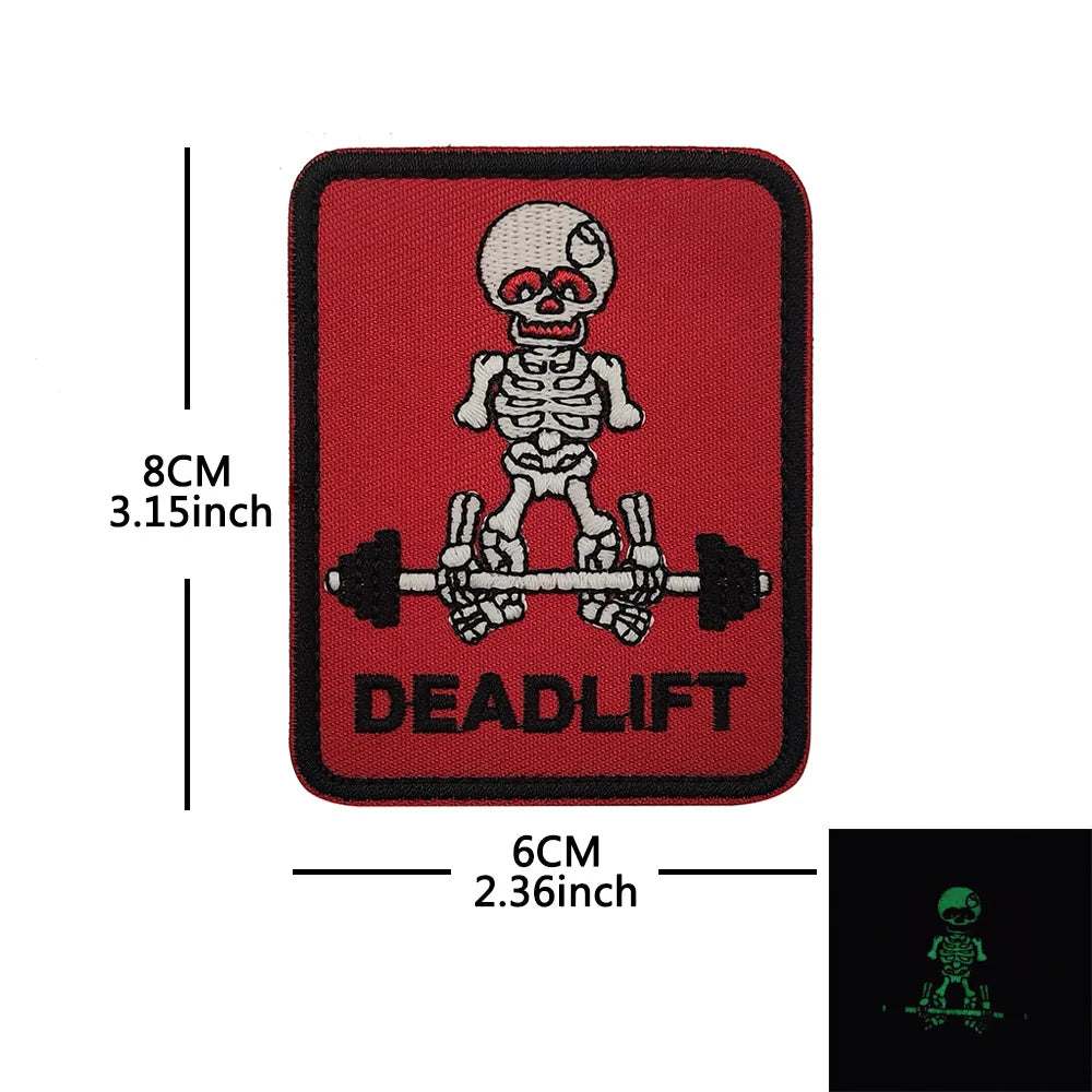 No Pain No Gain Tactical Embroidered Patch with Hook Backing