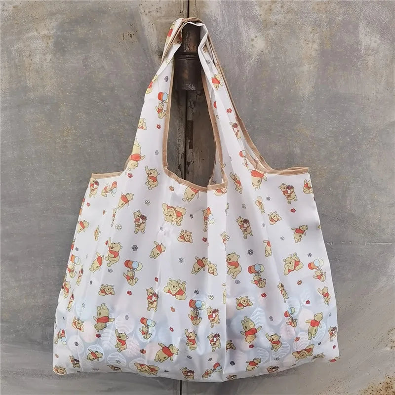 Foldable Eco-Friendly Shopping Bag with Cartoon Print