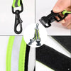 Black and neon green glove keeper clips with straps shown in various angles