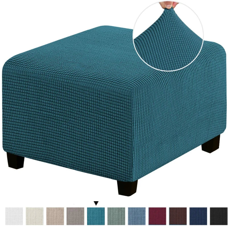 Stretchable Jacquard Footrest Ottoman Cover