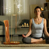 Dual Glass Incense Holder with Wooden Base